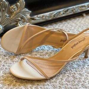 BRAND NEW strapy  nude Jeffrey Campbell heels sz 9